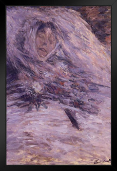 Claude Monet Camille Monet On Her Deathbed Impressionist Art Posters Claude Monet Prints Nature Landscape Painting Claude Monet Canvas Wall Art French Decor Black Wood Framed Art Poster 14x20