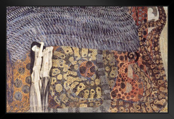 Gustav Klimt Nagender Kummer Gothic Art Nouveau Prints and Posters Gustav Klimt Canvas Wall Art Fine Art Wall Decor Women Landscape Abstract Painting Black Wood Framed Art Poster 14x20