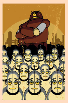 Robots Retro War Propaganda Robot Army Military Funny Parody Computer Nerd Geek Coder Gamer Cool Huge Large Giant Poster Art 36x54
