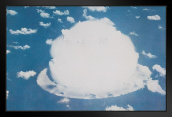 Nuclear Bomb Test Bikini Atoll July 26 1946 Photo Art Print Black Wood Framed Poster 20x14