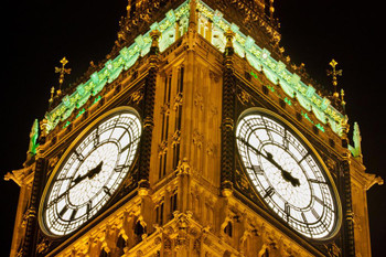 Big Ben Great Bell at Night London England UK Photo Art Print Cool Huge Large Giant Poster Art 54x36