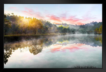 Ban Wat Chan Pine Forest Chiang Mai Thailand Photo Art Print Black Wood Framed Poster 20x14