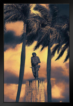 Che Guevara Monument Santa Clara Cuba Photo Art Print Black Wood Framed Poster 14x20
