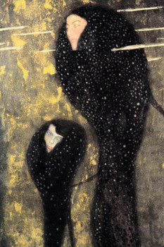 Gustav Klimt Nixen Silberfische Gothic Fine Art Nouveau Prints and Posters Gustav Klimt Canvas Wall Art Fine Art Wall Decor Women Landscape Abstract Painting Cool Huge Large Giant Poster Art 36x54