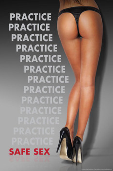 Practice Practice Practice Safe Sex Funny Cool Huge Large Giant Poster Art 36x54