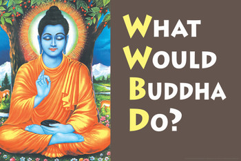 What Would Buddha Do Humor Cool Wall Decor Art Print Poster 18x12