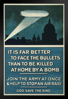 It Is Far Better To Face The Bullets World War II Black Wood Framed Art Poster 14x20