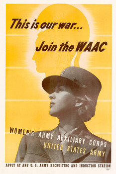 WPA War Propaganda This Is Our War Join The WAAC Cool Huge Large Giant Poster Art 36x54 WPA War Propaganda This Is Our War Join The WAAC Cool Huge Large Giant Poster Art 36x54