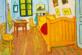 Vincent Van Gogh Bedroom in Arles 1888 Oil On Canvas Post Impressionist Painting Cool Huge Large Giant Poster Art 54x36