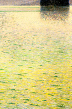 Gustav Klimt Isle on Lake Attersee Portrait Art Nouveau Prints and Posters Gustav Klimt Canvas Wall Art Fine Art Wall Decor Landscape Abstract Symbolist Painting Cool Huge Large Giant Poster Art 36x54