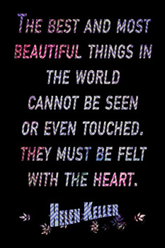Helen Keller Felt With The Heart Famous Motivational Inspirational Quote Cool Huge Large Giant Poster Art 36x54
