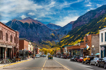 Laminated Main Street Telluride Colorado Photo Art Print Poster Dry Erase Sign 18x12