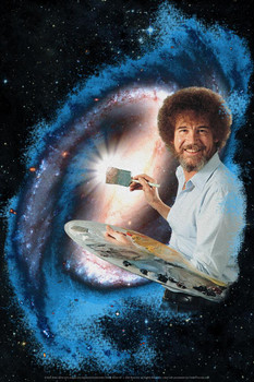 Laminated Bob Ross Galaxy Painting Bob Ross Poster Bob Ross Collection Bob Art Painting Happy Accidents Motivational Poster Funny Bob Ross Afro and Beard Poster Dry Erase Sign 12x18