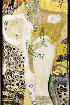 Gustav Klimt Wasserschlangen I Freundinnen Portrait Art Nouveau Prints and Posters Gustav Klimt Canvas Wall Art Fine Art Wall Decor Women Abstract Painting Laminated Dry Erase Wall Poster 12x18