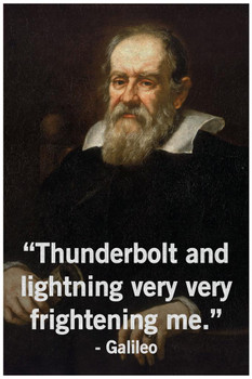 Laminated Thunderbolt And Lightning Very Very Frightening Me Galileo Funny Parody Science Classroom Educational Teacher Learning Homeschool Chart Display Teaching Poster Dry Erase Sign 12x18