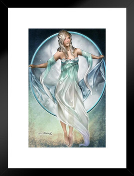 Winter Wind by Renee Biertempfel Fantasy Art Matted Framed Wall Art Print 20x26 inch