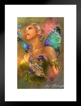 Chatter by Renee Biertempfel Fantasy Art Matted Framed Wall Art Print 20x26 inch