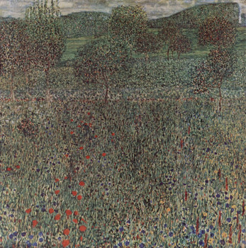 Gustav Klimt Flower Field in Litzlberg Art Nouveau Prints and Poster Gustav Klimt Canvas Wall Art Fine Art Nature Landscape Abstract Symbolist Painting Cool Wall Art Print Poster 12x18