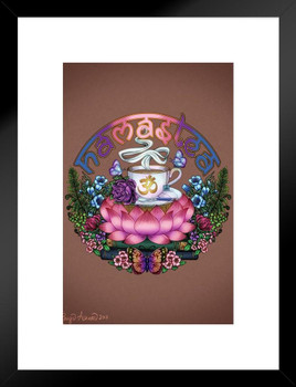 Namastea by Brigid Ashwood Namaste Tea Matted Framed Art Print Wall Decor 20x26 inch