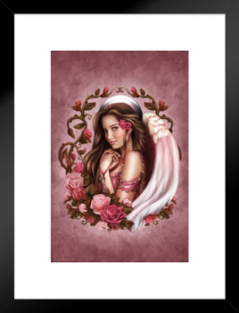 Rose Angel by Brigid Ashwood Matted Framed Art Print Wall Decor 20x26 inch