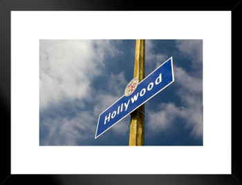 Hollywood Neighborhood Sign Los Angeles California Photo Matted Framed Art Print Wall Decor 26x20 inch