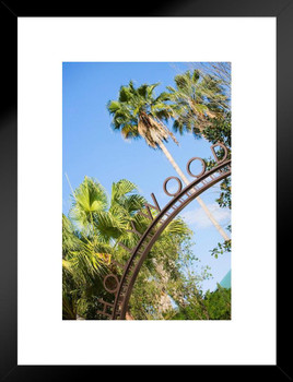 Hollywood Entrance Gate Sign Los Angeles California Photo Matted Framed Art Print Wall Decor 20x26 inch