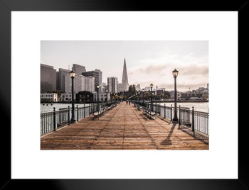 Pier 7 in San Francisco California Photo Matted Framed Art Print Wall Decor 26x20 inch