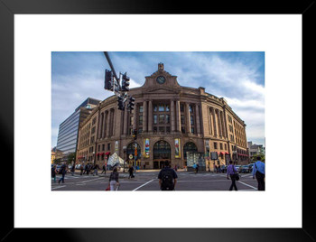 South Station Boston Massachusetts Photo Matted Framed Art Print Wall Decor 26x20 inch