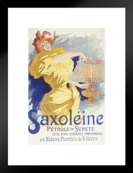 The Unscented Fuel Saxoleine For Paraffin Lamps Vintage Illustration Art Deco Vintage French Wall Art Nouveau 1920 French Advertising Vintage Poster Prints Matted Framed Art Wall Decor 20x26