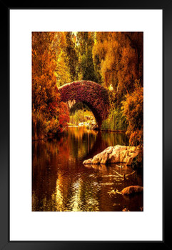 Gapstow Bridge by Chris Lord Photo Matted Framed Art Print Wall Decor 20x26 inch