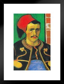 Vincent Van Gogh Le Zouave Soldier Half Figure 1888 Oil On Canvas Post Impressionist Painter Matted Framed Wall Art Print 20x26