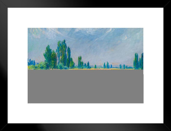 Claude Monet Wheatfield French Impressionist Painter Painting Landscape Artist Matted Framed Wall Art Print 20x26