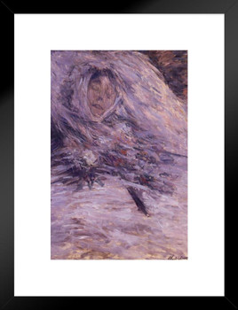 Claude Monet Camille Monet On Her Deathbed Impressionist Art Posters Claude Monet Prints Nature Landscape Painting Claude Monet Canvas Wall Art French Decor Matted Framed Art Wall Decor 20x26