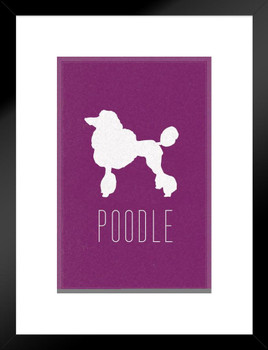 Dogs Silhouette Poodle Purple Dog Posters For Wall Funny Dog Wall Art Dog Wall Decor Dog Posters For Kids Bedroom Animal Wall Poster Cute Animal Posters Matted Framed Art Wall Decor 20x26