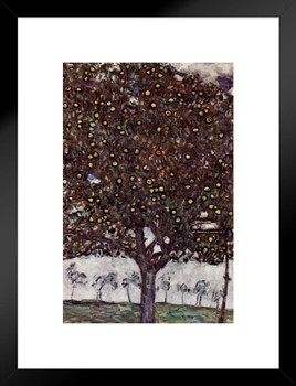 Gustav Klimt Apple Tree Art Nouveau Prints and Posters Gustav Klimt Canvas Wall Art Fine Art Wall Decor Nature Landscape Abstract Orchard Symbolist Painting Matted Framed Art Wall Decor 20x26