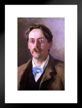 John Singer Sargent Sir Edmund Gosse Realism Sargent Painting Artwork Man Portrait Wall Decor Oil Painting French Poster Prints Fine Artist Decorative Wall Art Matted Framed Art Wall Decor 20x26