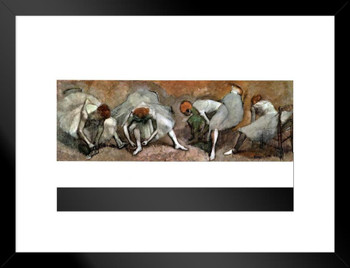 Edgar Degas Frieze of Dancers 1895 French Impressionist Oil On Fabric Painting Art Matted Framed Wall Art Print 20x26