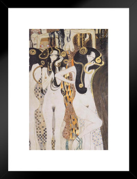 Gustav Klimt Gorgons and Typheus Gothic Reaper Art Nouveau Prints and Posters Gustav Klimt Canvas Wall Art Fine Art Wall Decor Women Landscape Abstract Painting Matted Framed Art Wall Decor 20x26
