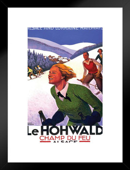Le Hohwald Alsace Vintage Illustration Travel Art Deco Vintage French Wall Art Nouveau 1920 French Advertising Vintage Poster Prints Art Nouveau Decor Matted Framed Art Wall Decor 20x26