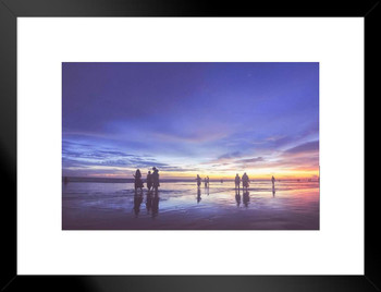 Southern California Sunrise Over Pacific Ocean Photo Matted Framed Art Print Wall Decor 26x20 inch