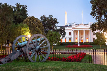 Laminated The White House Lafayette Park View Washington DC Photo Art Print Poster Dry Erase Sign 18x12