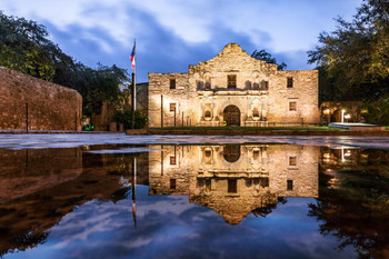 Laminated The Alamo Mission San Antonio Texas Historical Photo Art Print Poster Dry Erase Sign 18x12