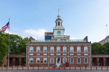 Laminated North Facade of Independence Hall Philadelphia Photo Art Print Poster Dry Erase Sign 18x12