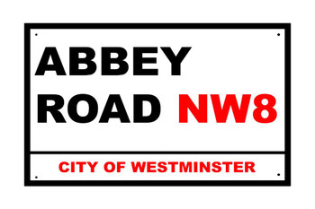 Laminated Abbey Road NW8 City of Westminster UK Street Poster Dry Erase Sign 18x12