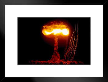 Nuclear Detonation Test Nevada 1957 Photo Matted Framed Art Print Wall Decor 26x20 inch