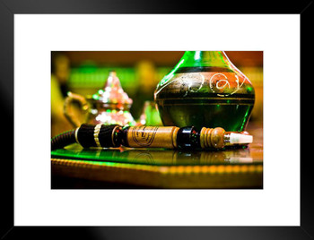 Shisha Photo Matted Framed Art Print Wall Decor 26x20 inch