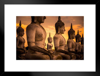 Wat Thung Yai Buddhism Park Thailand Photo Art Print Matted Framed Wall Art 26x20 inch