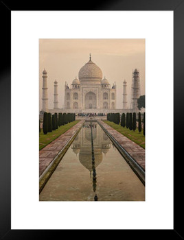 Taj Mahal at Sunrise Agra India Photo Matted Framed Art Print Wall Decor 20x26 inch