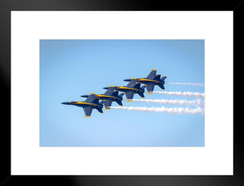 Military Air Show Fighter Jet Airplane Aircraft Plane Photo Photograph Matted Framed Art Wall Decor 26x20