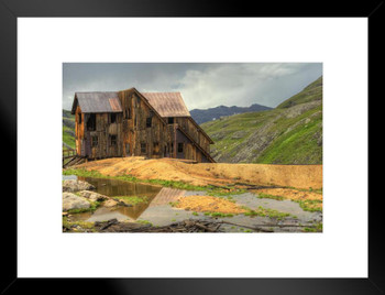 Old Abandoned Mining Building Telluride Colorado Photo Matted Framed Art Print Wall Decor 26x20 inch